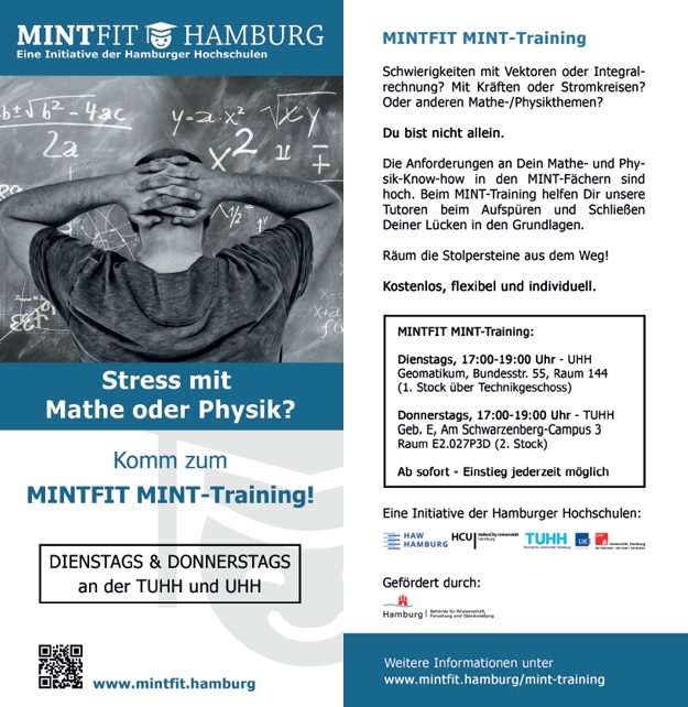 mint training flyer MINTFIT Test your knowledge in math and physics now